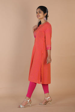 Collection of Festive cotton blockprinted kurti in a gallery layout