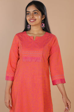 Collection of Festive cotton blockprinted kurti in a gallery layout