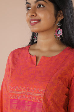 Collection of Festive cotton blockprinted kurti in a gallery layout