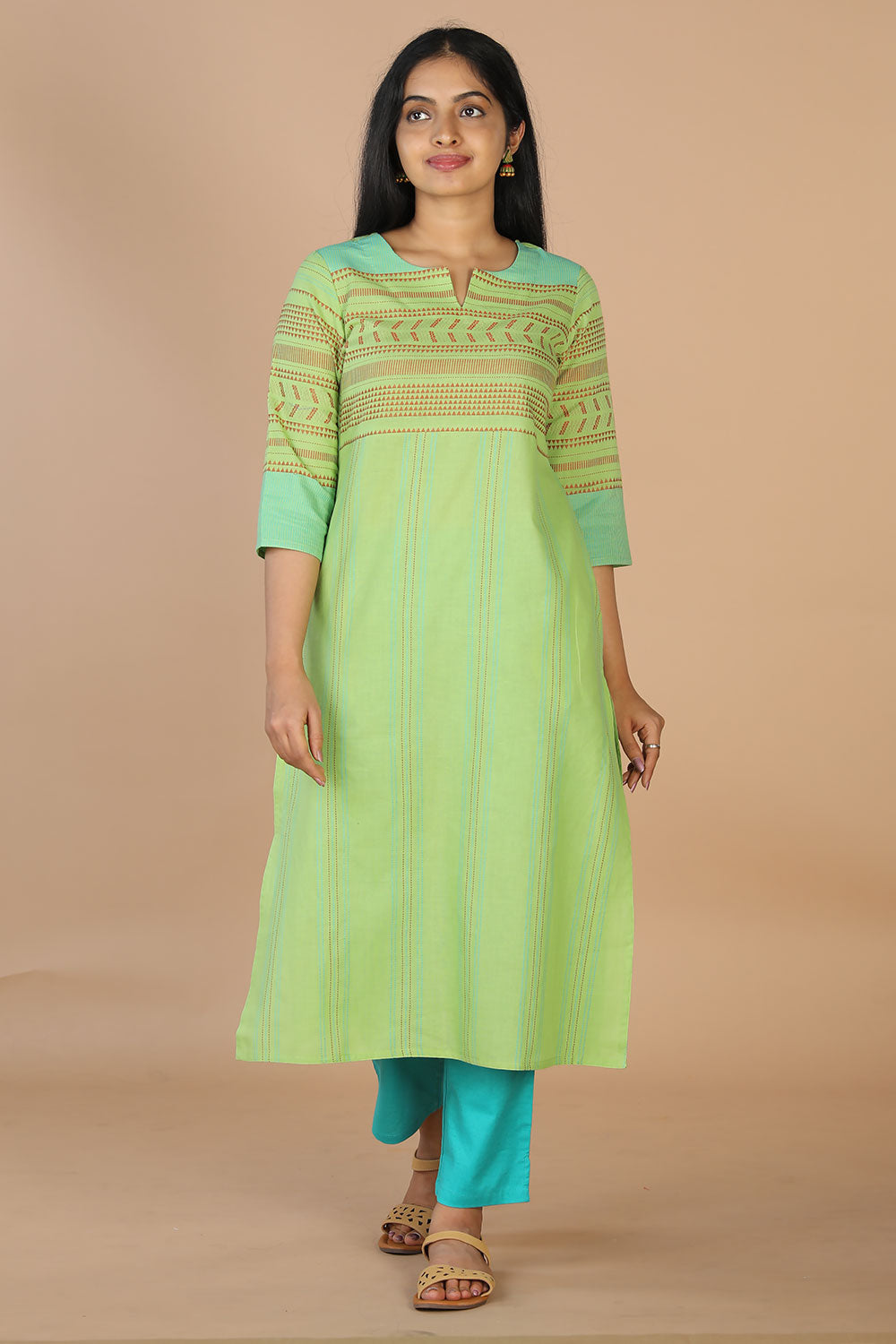 Collection of Woven ethnic kurta in a gallery layout