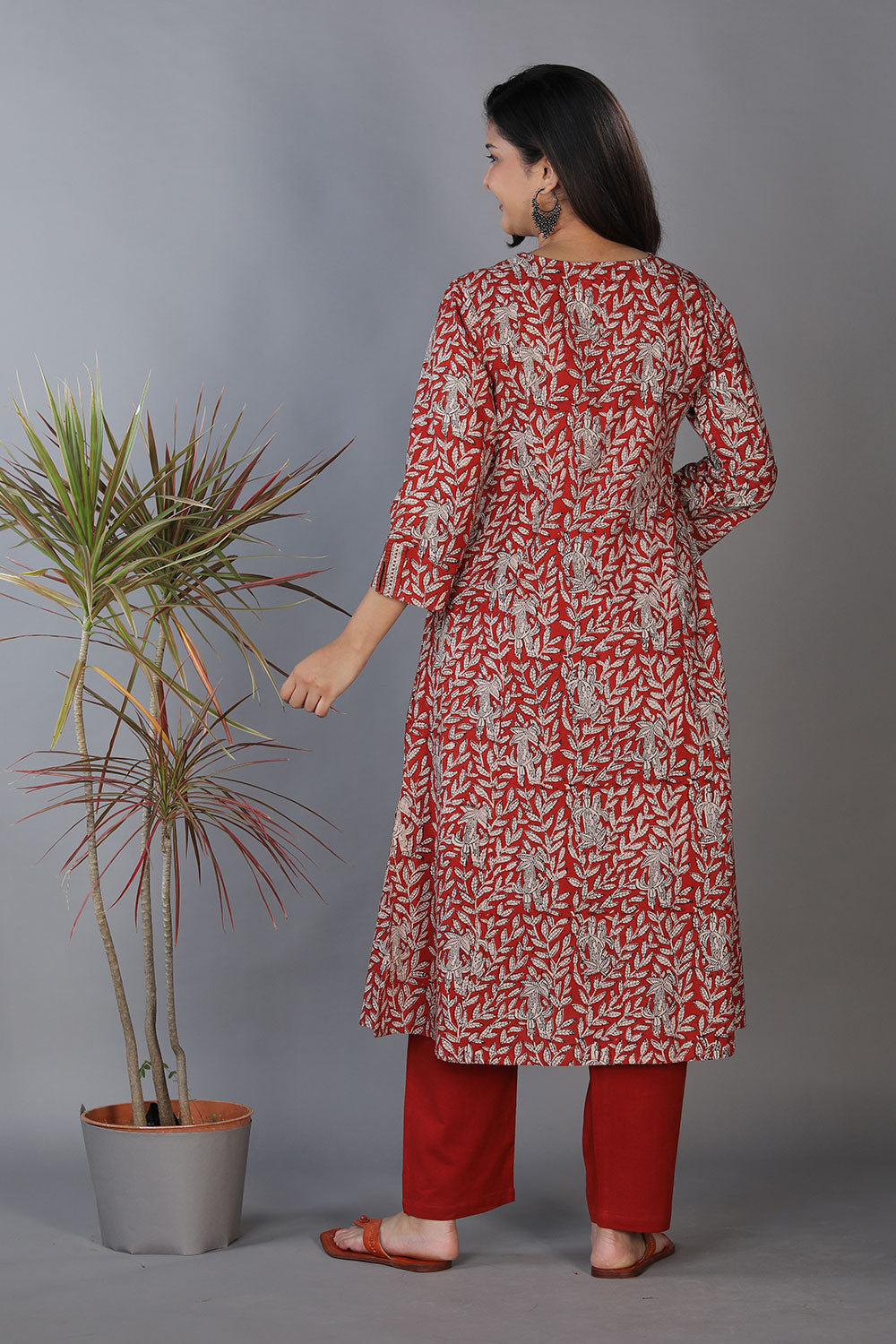 Bagru handblock printed princess cut panelled kurti