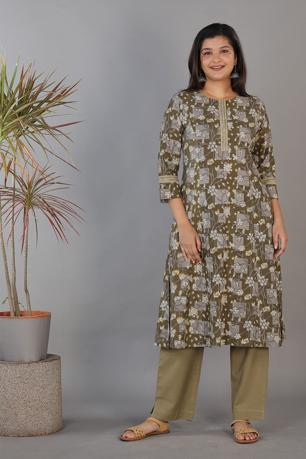 Collection of Bagru handblock printed kurti in a gallery layout