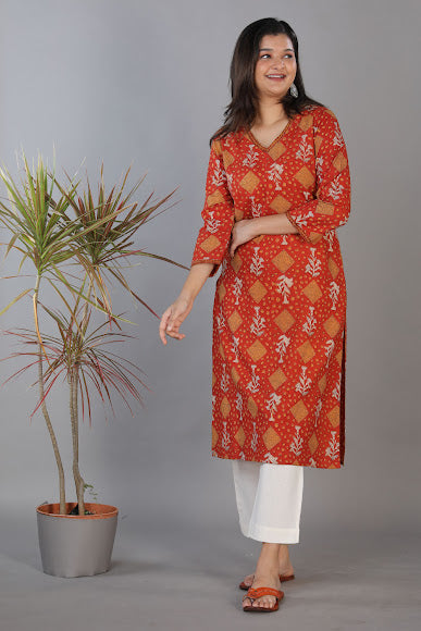 Collection of Bagru handblock kurti in a gallery layout