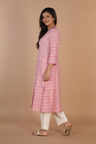 Ikat long kurti