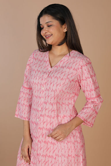 Ikat long kurti