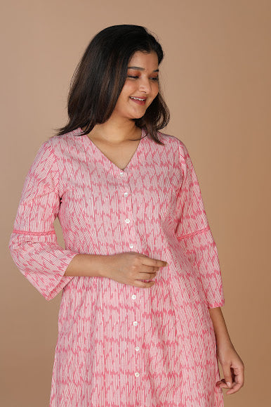 Ikat long kurti