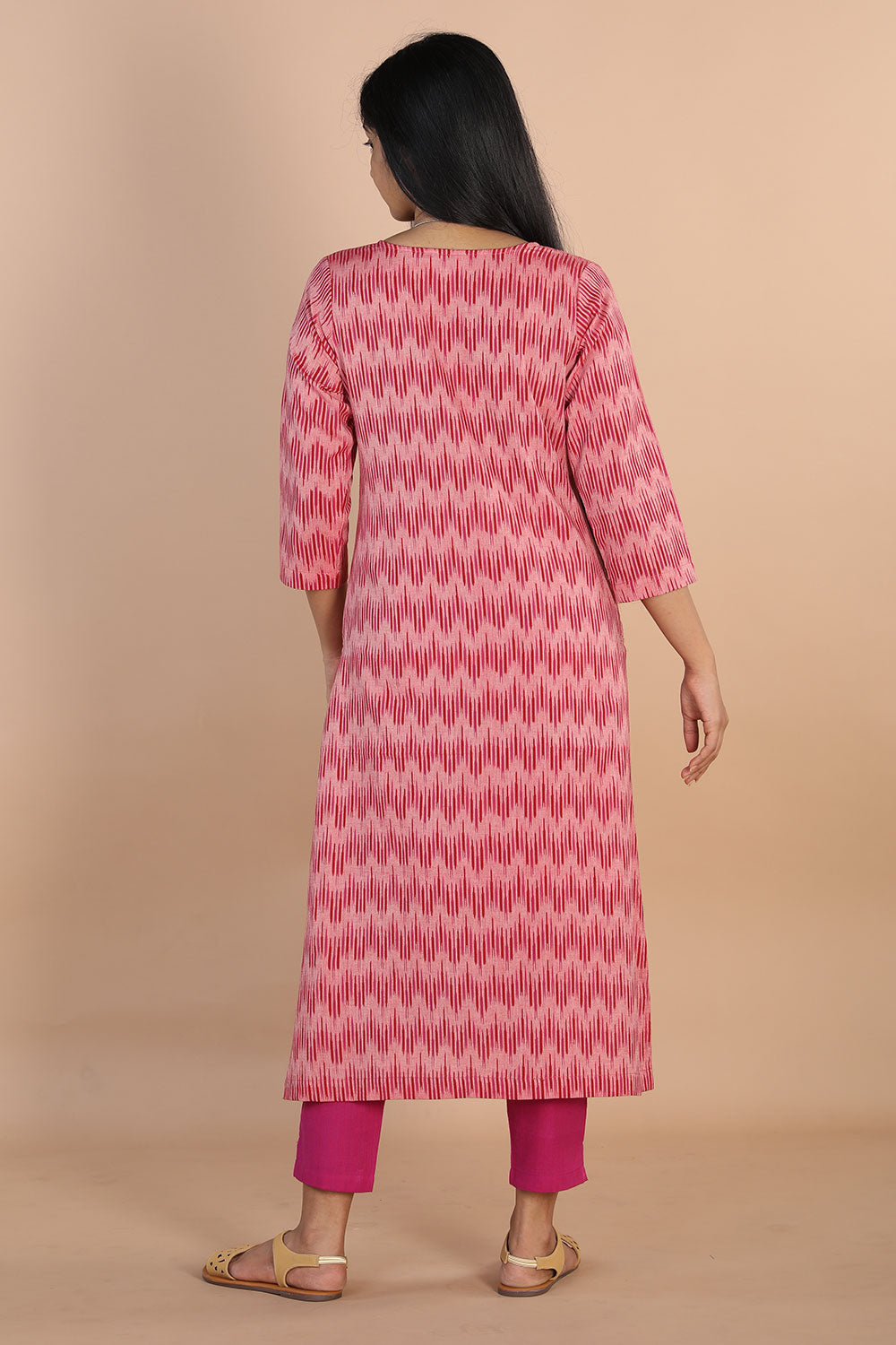 Image of Ikat  straight cut kurti
