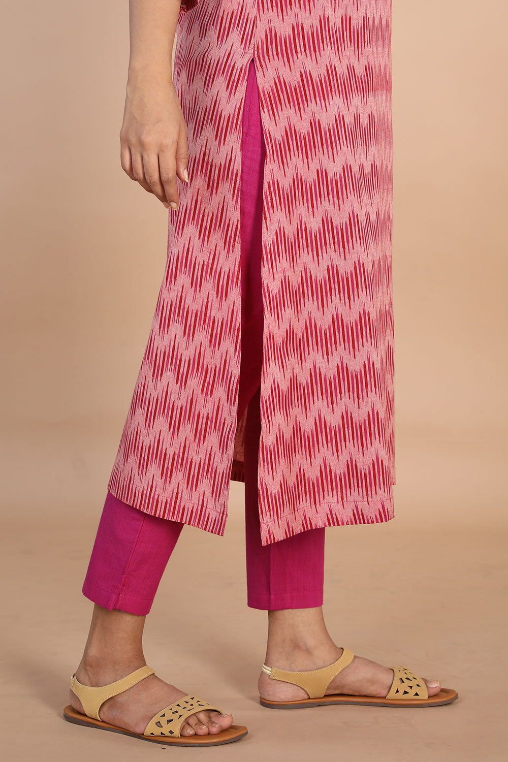 Image of Ikat  straight cut kurti