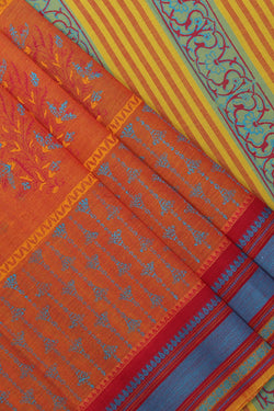 Collection of Hand block printed south cotton saree in a gallery layout