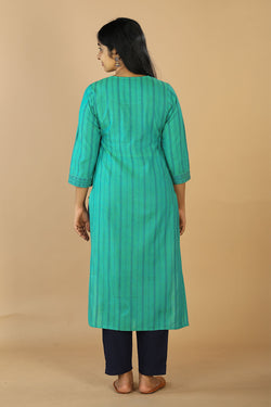 Image of Mirror embroidered long kurti