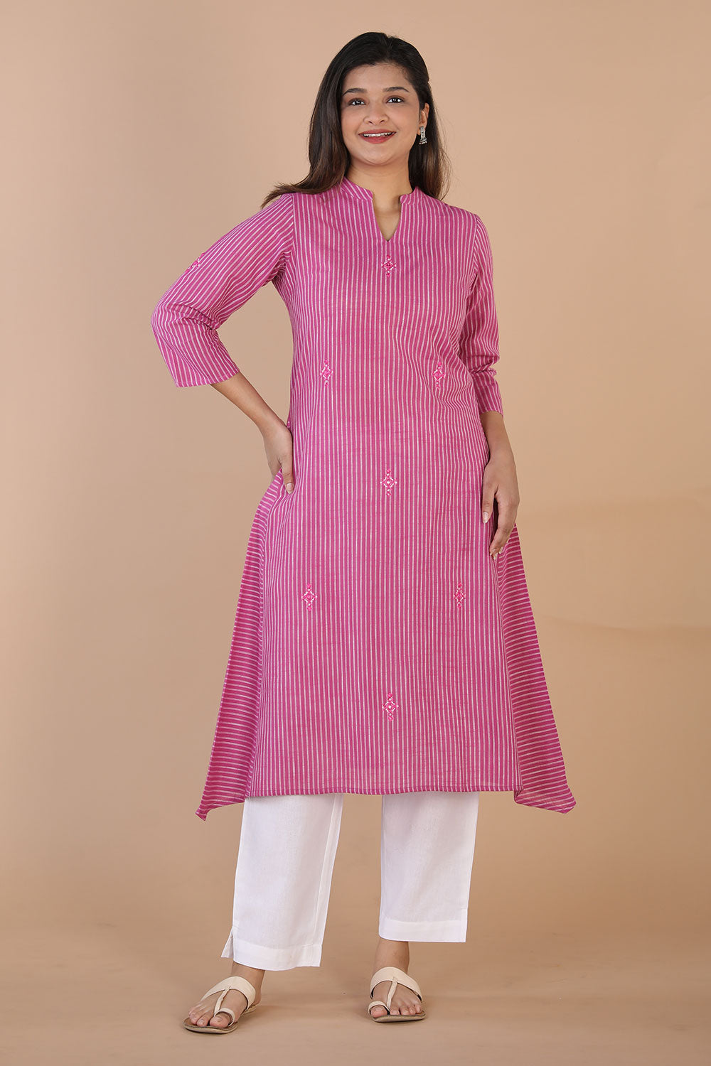 Ethnic woven striped kurti