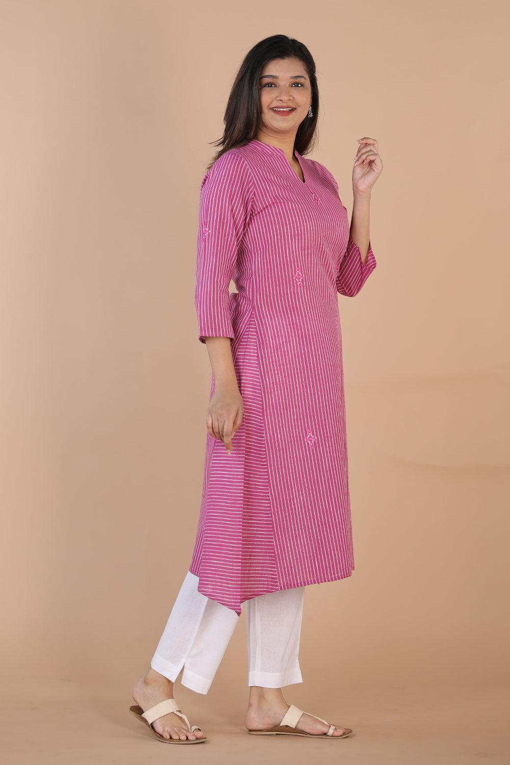 Ethnic woven striped kurti