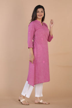 Image of Ethnic woven striped kurti