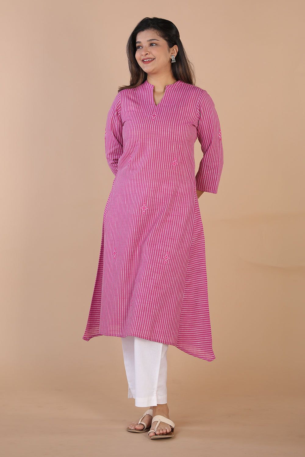 Ethnic woven striped kurti