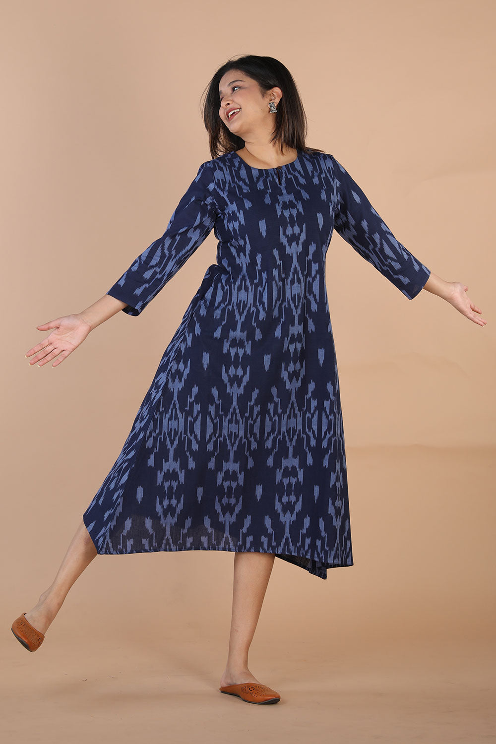 Collection of Ikat A-line dress in a gallery layout