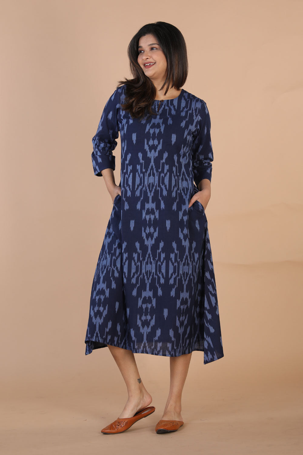 Collection of Ikat A-line dress in a gallery layout