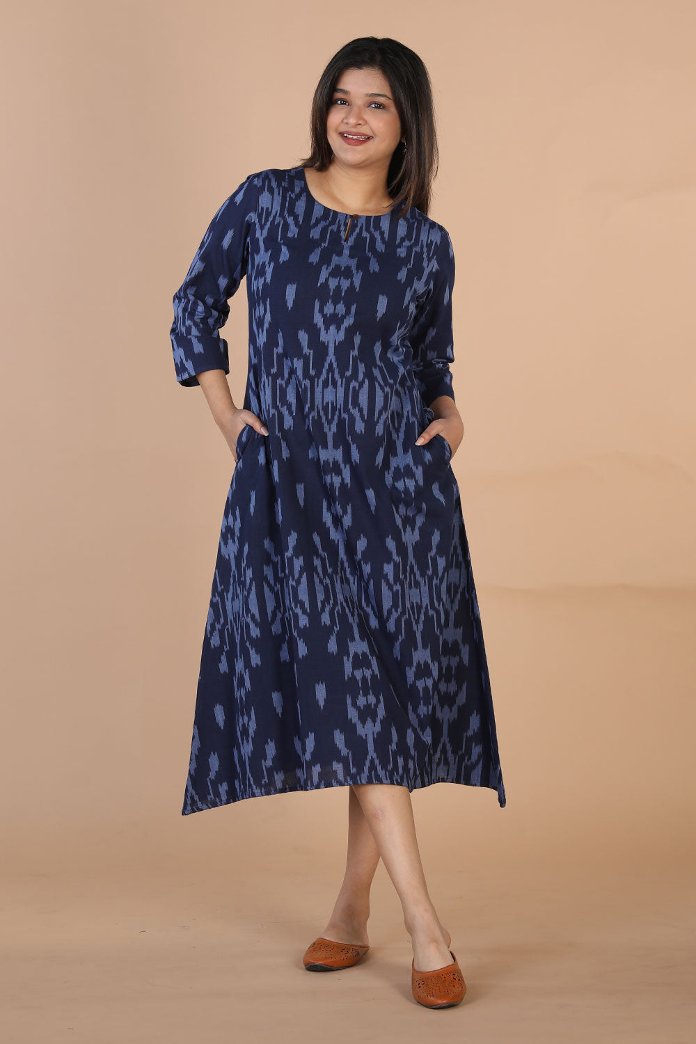 Collection of Ikat A-line dress in a gallery layout