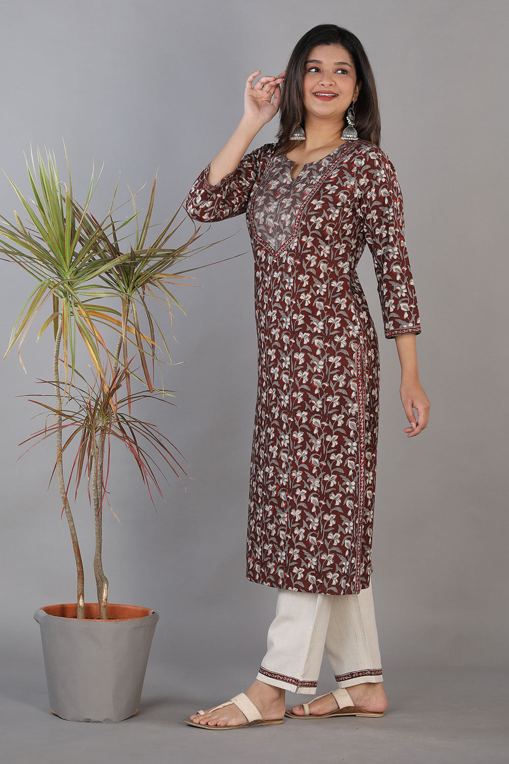 Collection of Bagru handblock printed kurti in a gallery layout