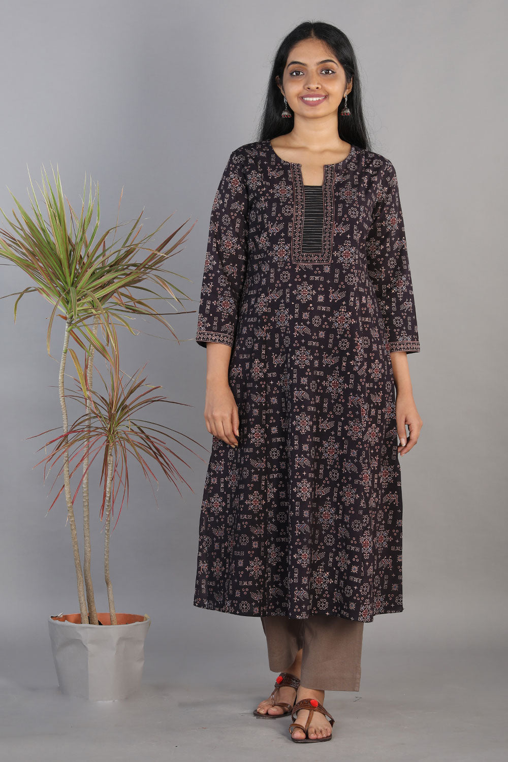 Ajrakh handblockprinted kurta