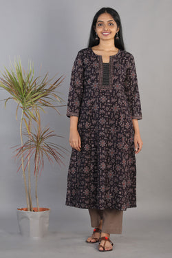 Image of Ajrakh handblockprinted kurta