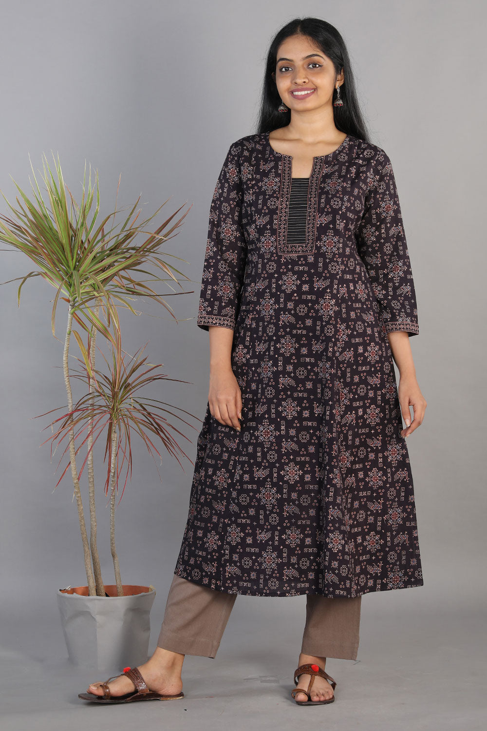 Ajrakh handblockprinted kurta