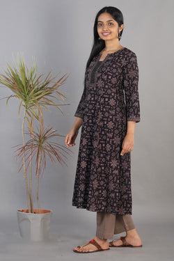 Image of Ajrakh handblockprinted kurta