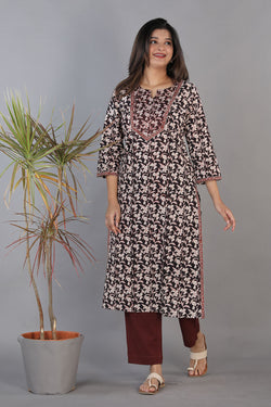 Collection of Bagru handblock printed kurti. in a gallery layout