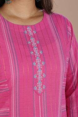 Image of Woven Stripes kurti