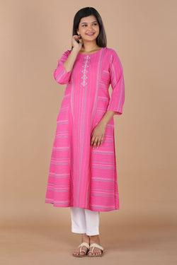 Image of Woven Stripes kurti