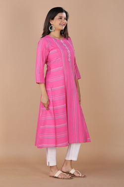 Image of Woven Stripes kurti