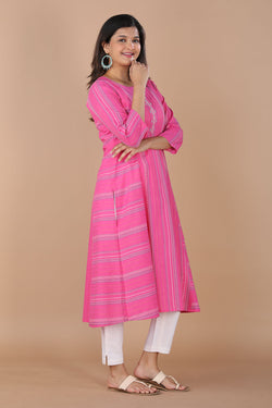 Image of Woven Stripes kurti