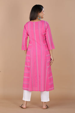 Image of Woven Stripes kurti