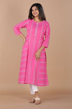 Image of Woven Stripes kurti