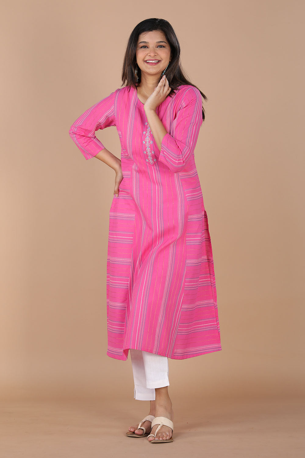 Woven Stripes kurti