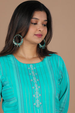 Collection of Woven Stripes kurti in a gallery layout