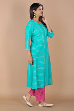 Collection of Woven Stripes kurti in a gallery layout