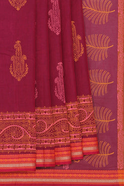 Collection of Hand block printed cotton saree in a gallery layout