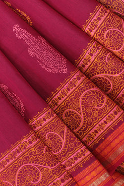 Collection of Hand block printed cotton saree in a gallery layout