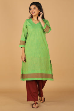 Collection of Striped south cotton kurta in a gallery layout