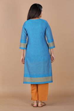 Collection of Striped south cotton kurta in a gallery layout