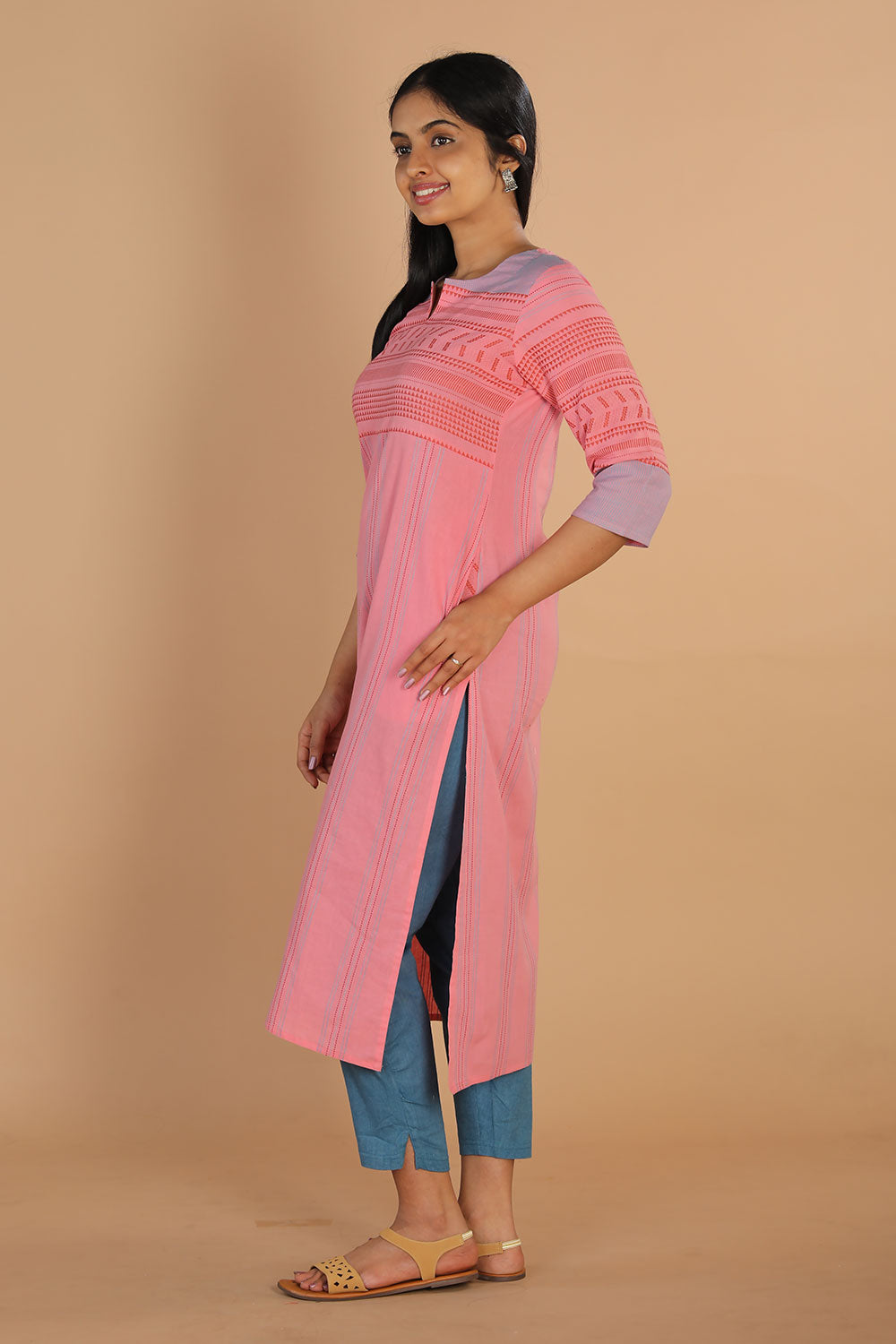 Woven ethnic kurta