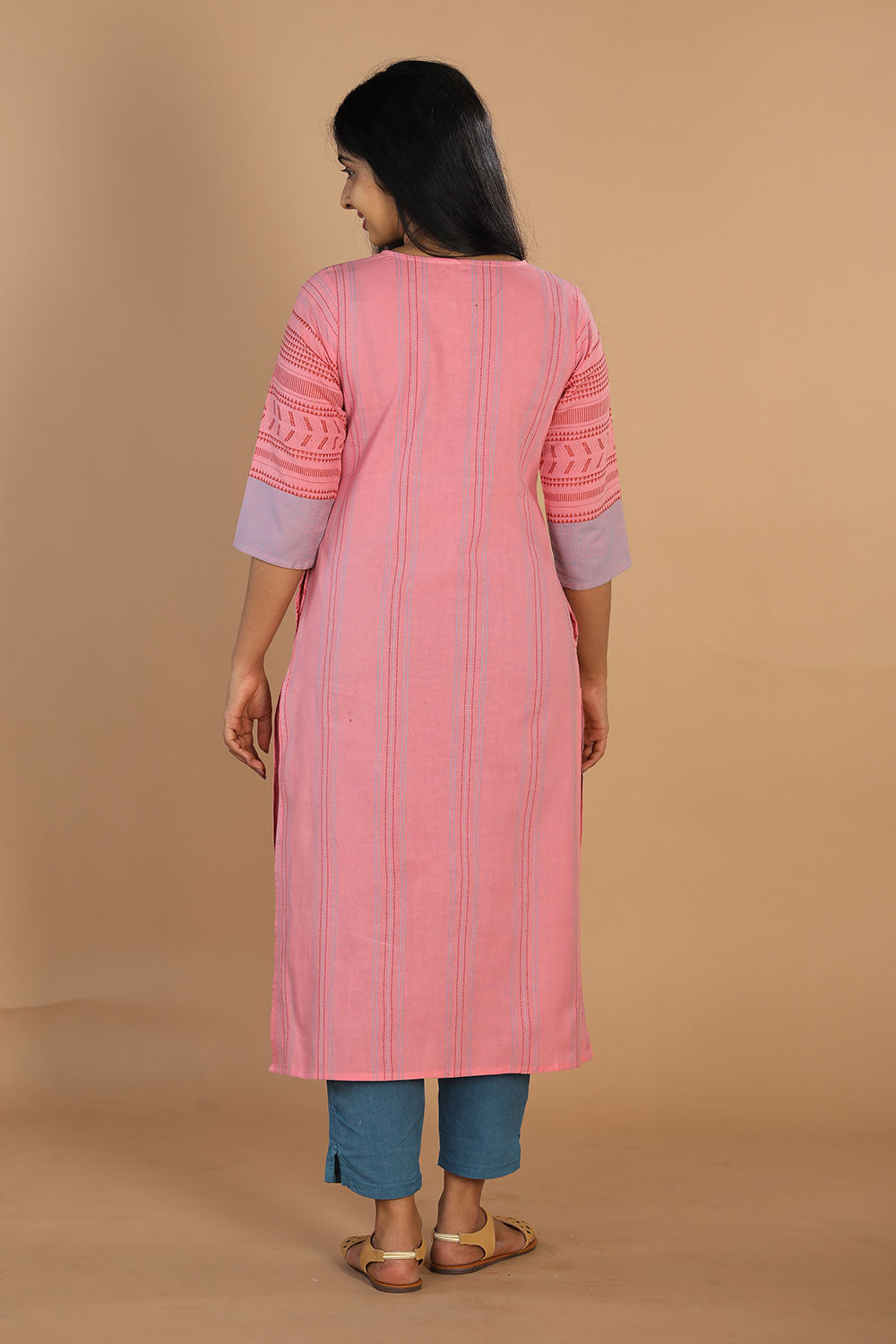 Woven ethnic kurta