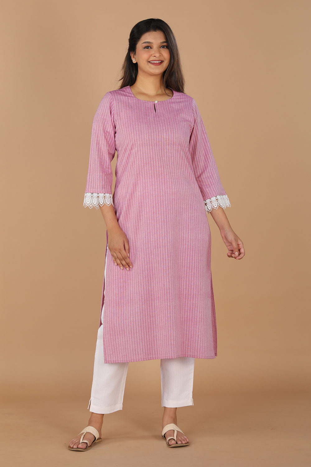 Striped south cotton kurta