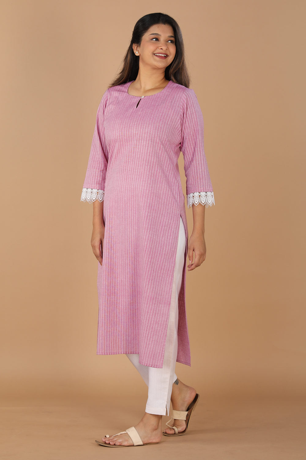 Striped south cotton kurta