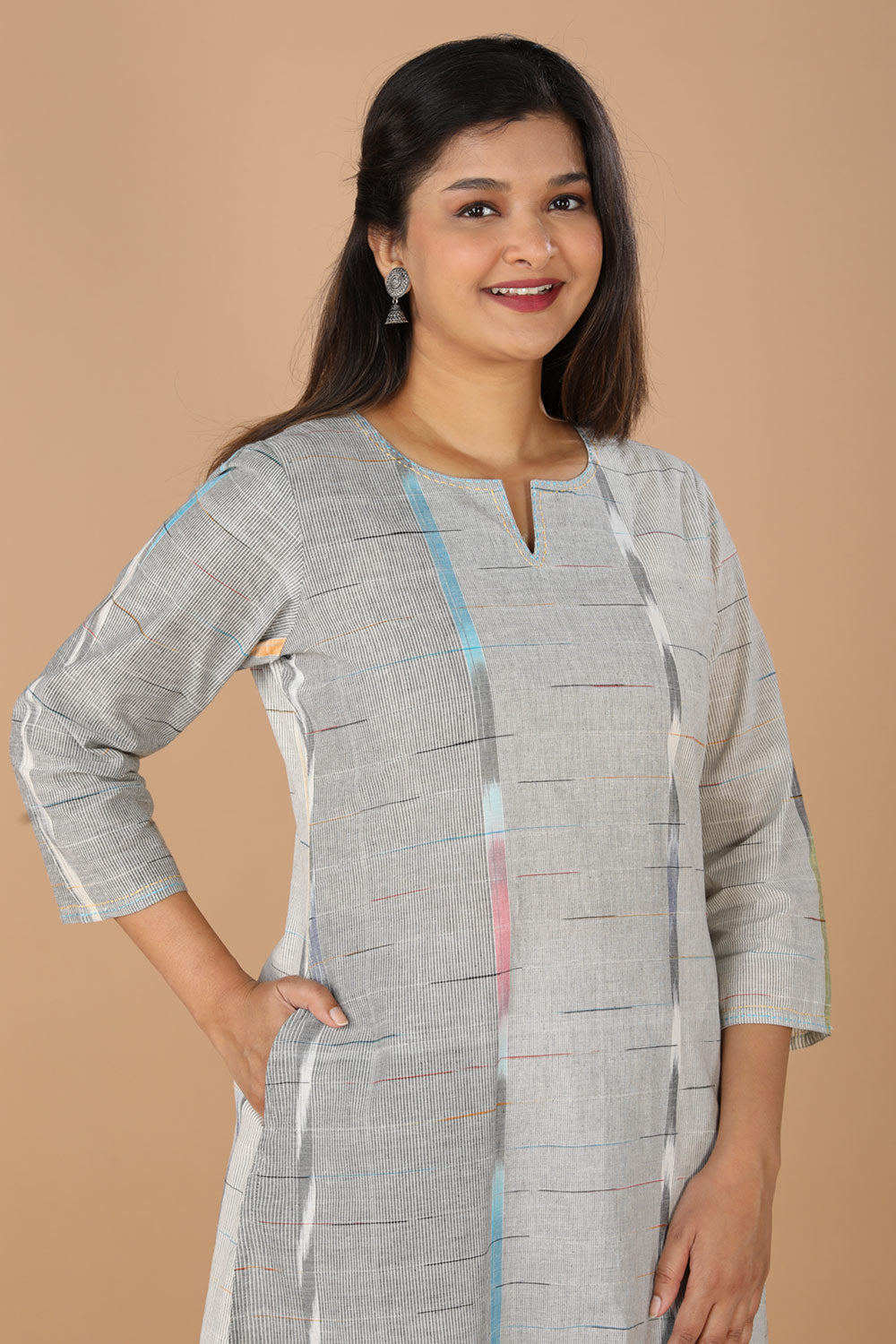 Cotton woven A line kurti