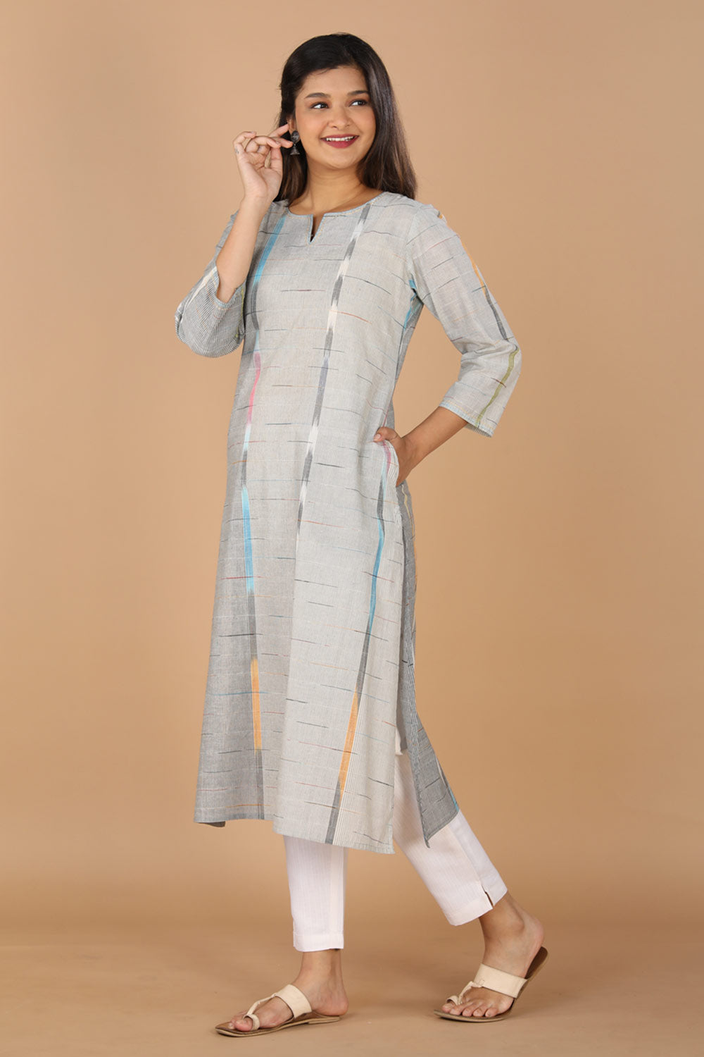 Cotton woven A line kurti