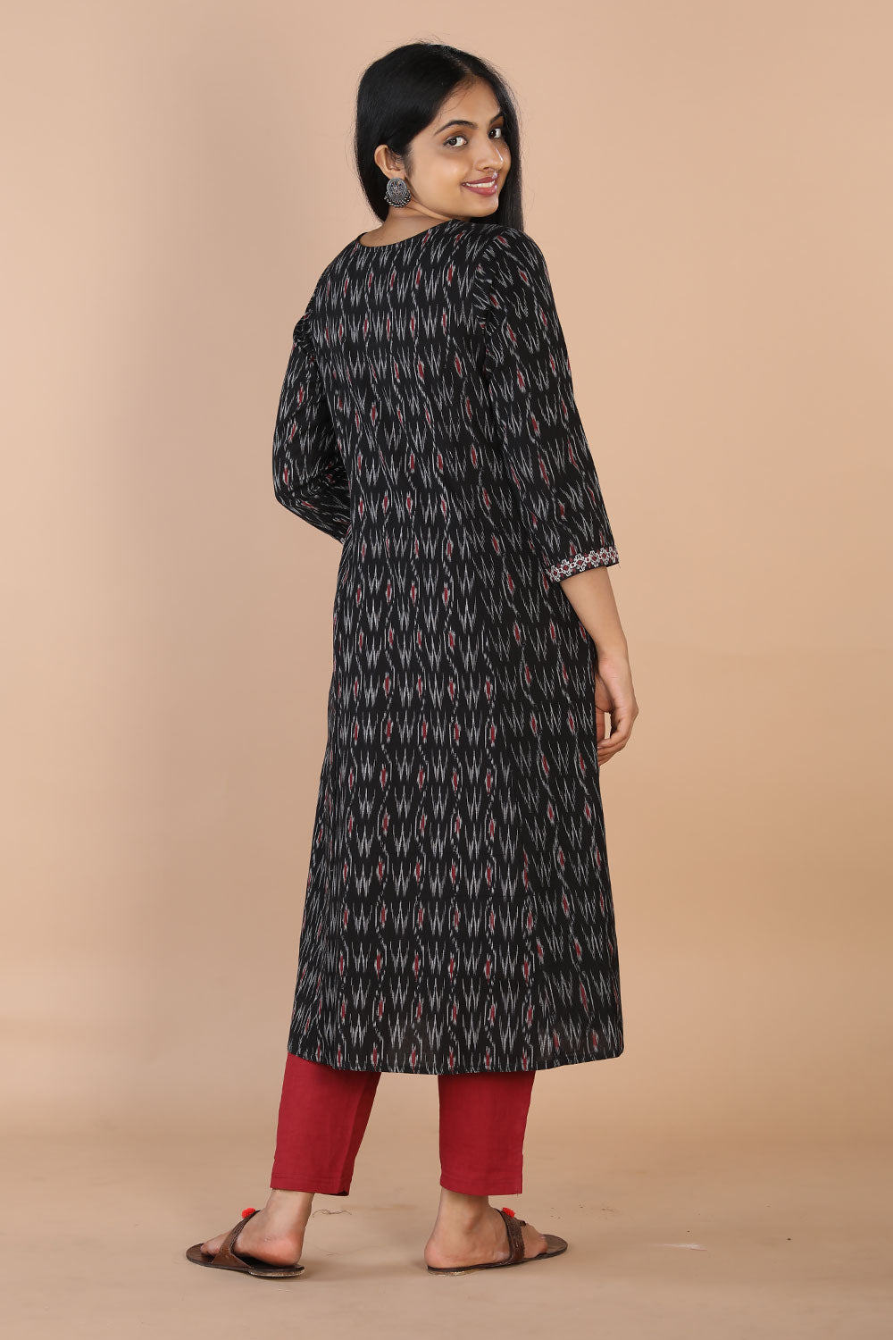 Collection of Embroidered Pochampally Ikat kurti in a gallery layout