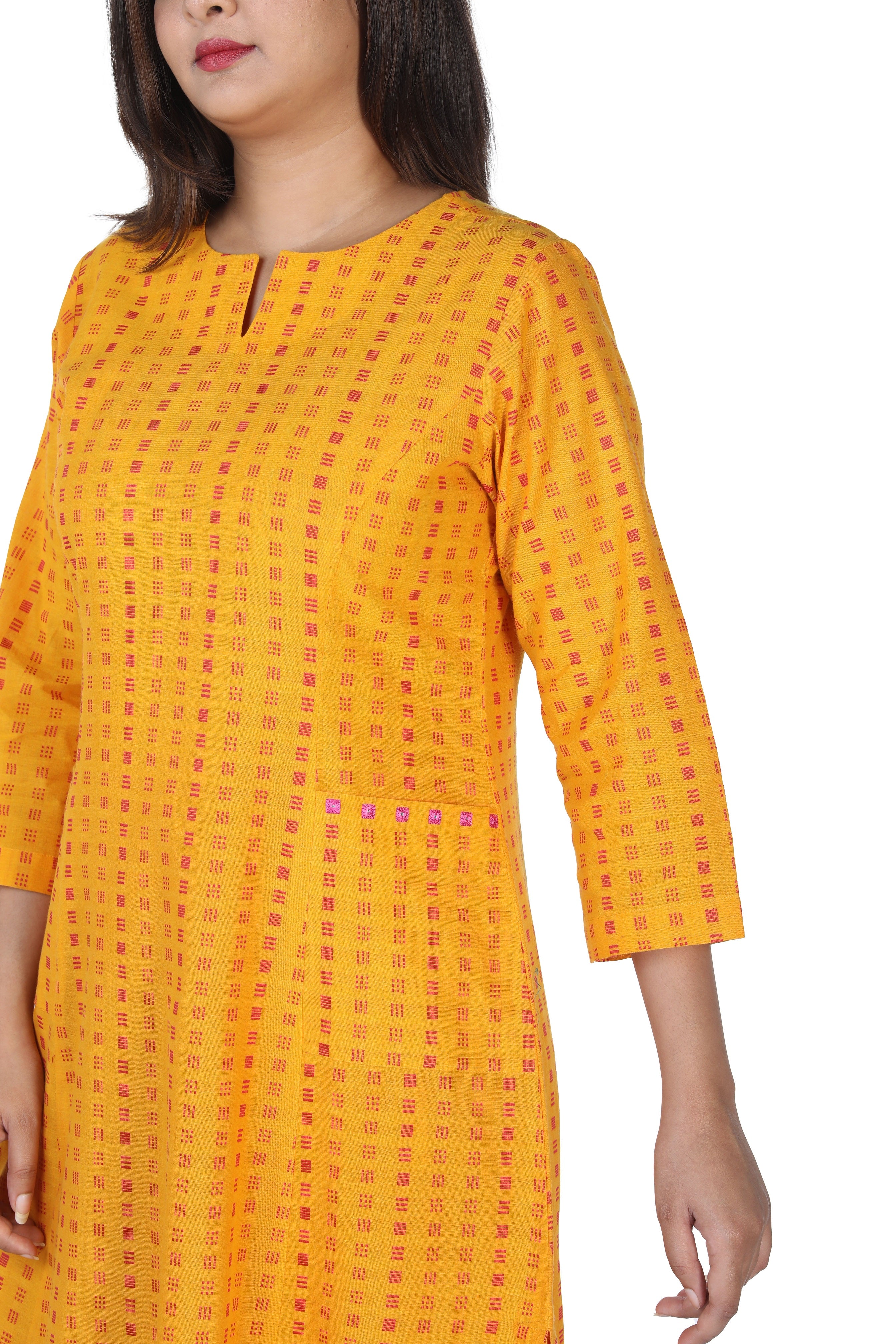 Woven cotton kurti